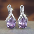 Sølv Amethyst Dråbeøreringe