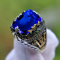 Sølv Safir Vintage Ring