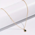 Guld Smaragd Dråbe Halskæde