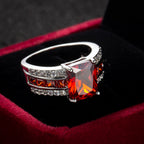 Sølv Rubin Split-Shank Ring
