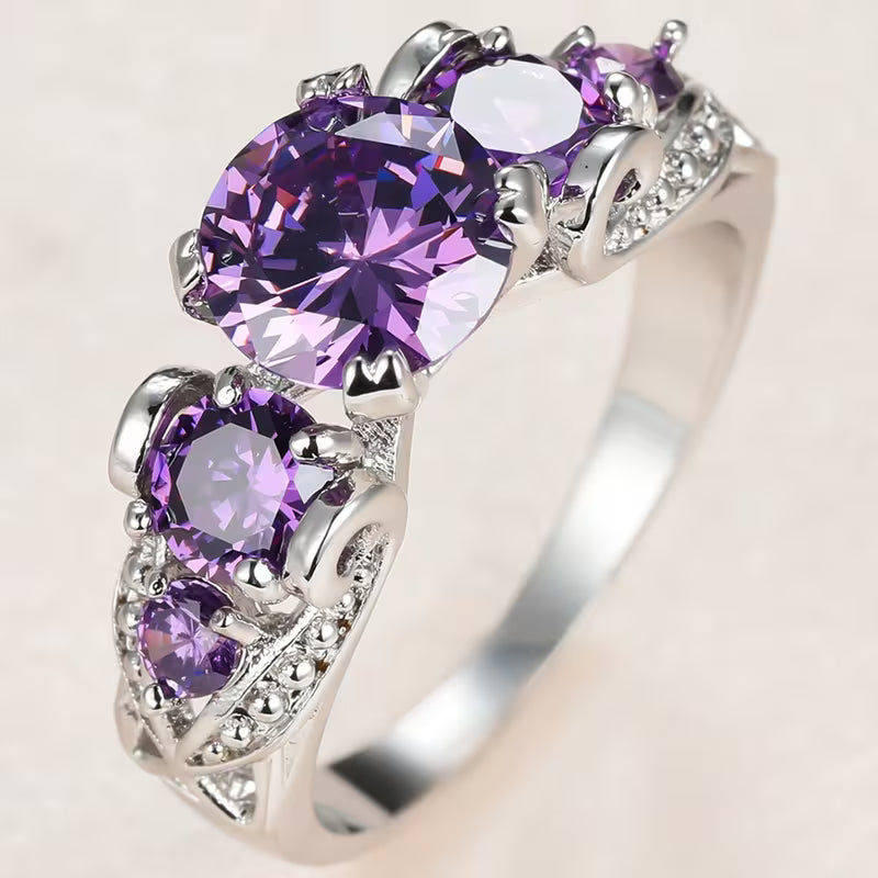 Sølv Amethyst Vintage Ring