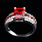 Sølv Rubin Split-Shank Ring