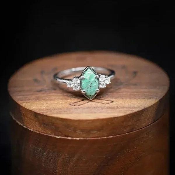 Naturlig Turquoise Diamantring