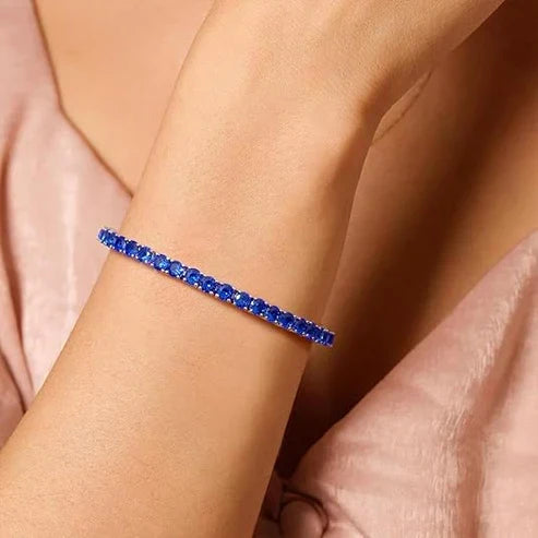 Sapphire Tennis Armbånd