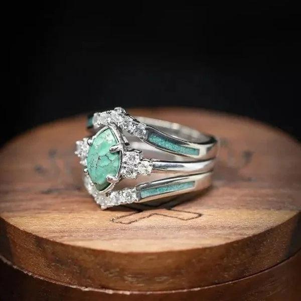 Naturlig Turquoise Diamantring