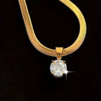 Elegant Rhinestone Vedhæng Halskæde
