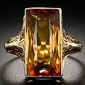 Ring lavet af orange glas