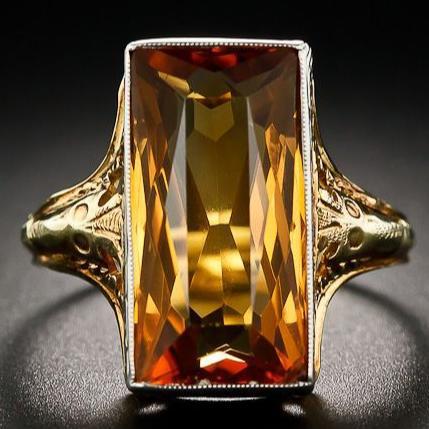 Ring lavet af orange glas