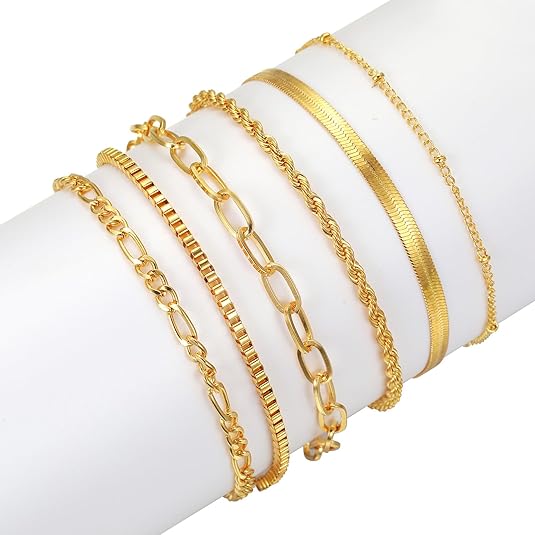 Paige | Sæt af 6 Multi-Lag Armbånd
