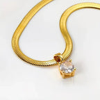 Elegant Rhinestone Vedhæng Halskæde