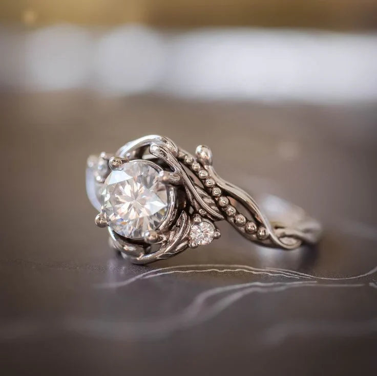 Vintage Zirconia Sølv Grenring