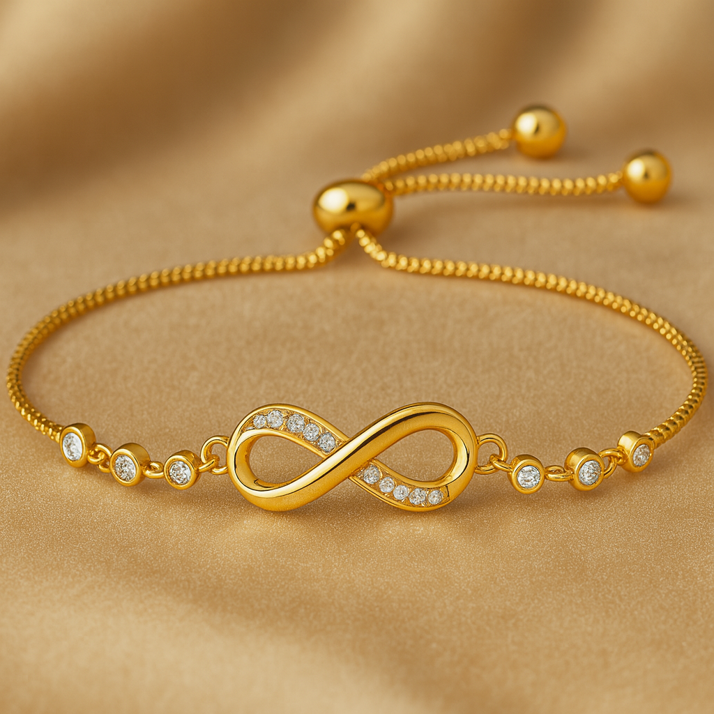 Elegant Sølv Uendelighed Armbånd