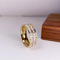 Elegant ring med dobbelt zirconia indlæg