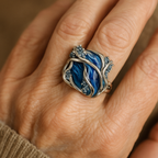 Vintage Gylden Ocean Bølge Ring