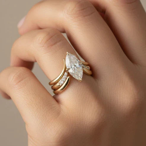 Drop Crown Guld Ring