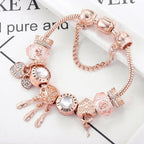 Rose Dreamcatcher Armbånd med Charms i Sterlingsølv Inkluderet