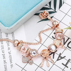 Rose Dreamcatcher Armbånd med Charms i Sterlingsølv Inkluderet