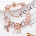 Rose Dreamcatcher Armbånd med Charms i Sterlingsølv Inkluderet