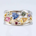 Vintage Farvet Krystalring