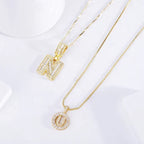 Pave bogstav initial halskæde sæt