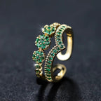 Guld Smaragd Klynge Ring