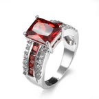 Sølv Rubin Split-Shank Ring
