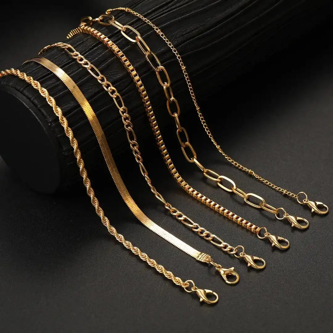 Boho Retro Cubansk Armbåndsæt