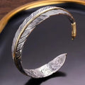 Vintage Fjer Cuff Justerbar Armbånd