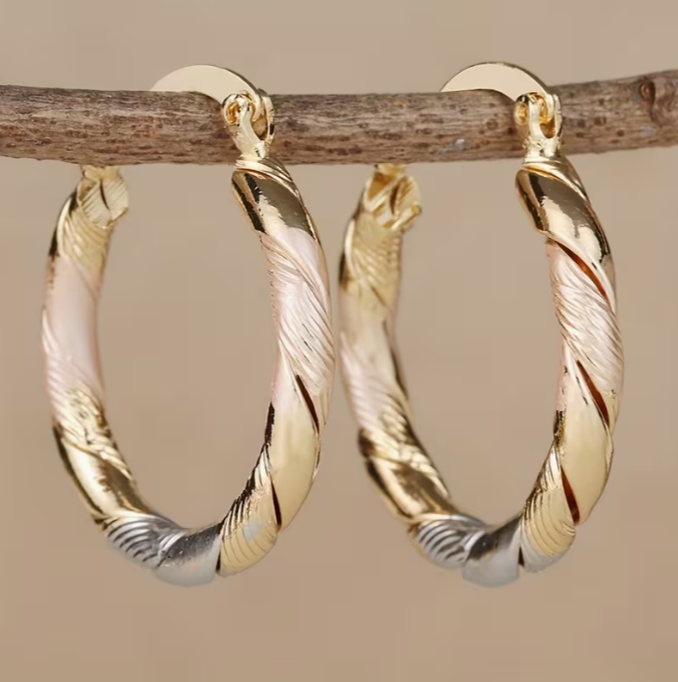 Twilight Harmony Twisted Hoop Øreringe