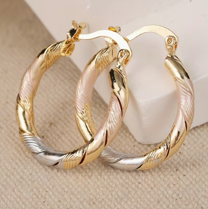 Twilight Harmony Twisted Hoop Øreringe
