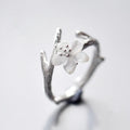 Hvide Naturlige Jade Ringe