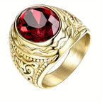 Guld Rubin Gravering Ring