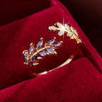Guld Amethyst Bladring