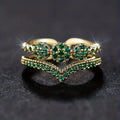 Guld Smaragd Klynge Ring