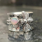 Bi Gemstone Meditation Spinner Ring