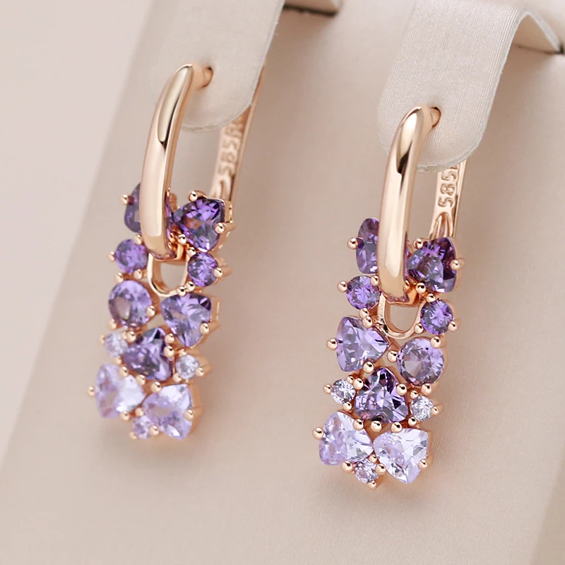 Mauve Elegante Øreringe