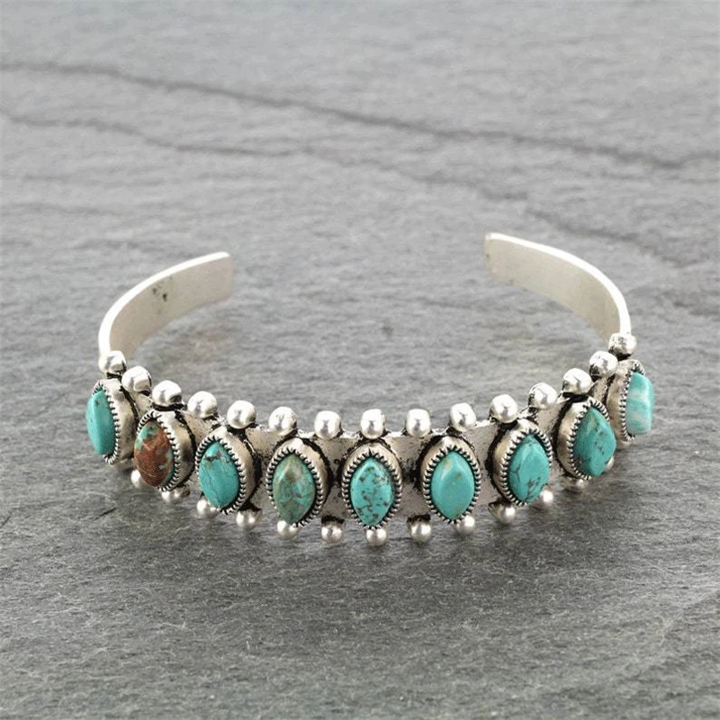 Vintage Turkis Sten Armbånd