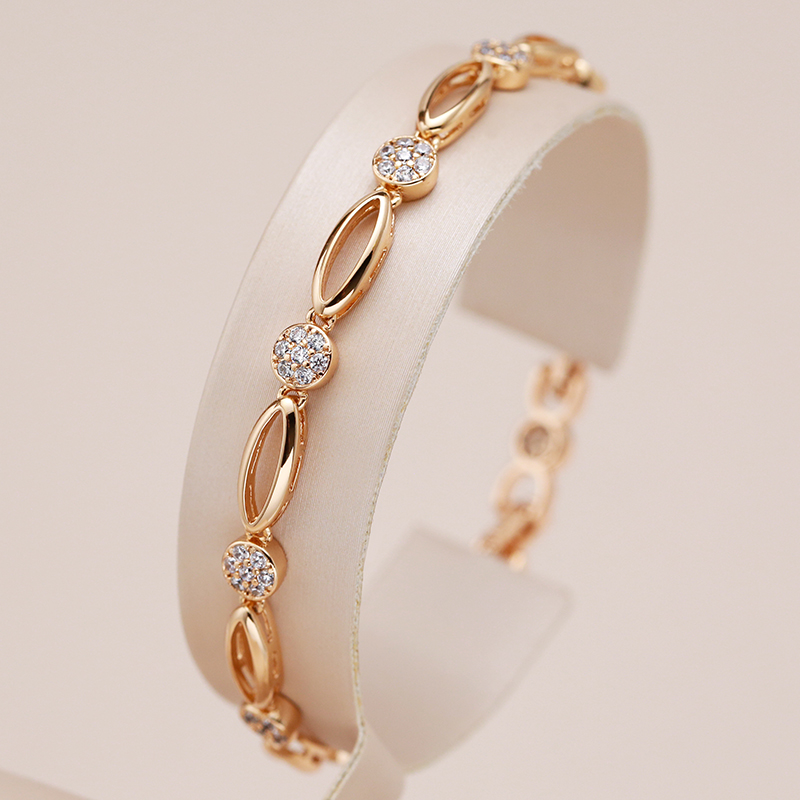 Elegant guldbelagt zirconia armbånd