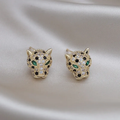 Elegant glitrende leopard øreringe