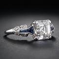 Brilliant Vintage Ring i Blå og Sølv