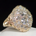 Rund Guld Vintage Diamant Ring