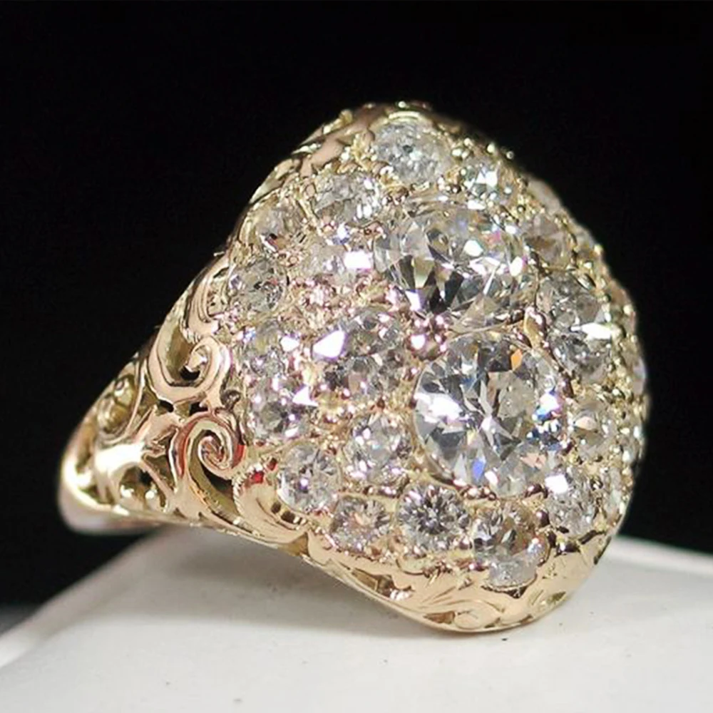 Rund Guld Vintage Diamant Ring