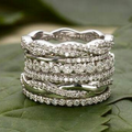 Vintage Lagdelt Zirkonia Ring