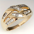 Uregelmæssig Skinnende Vintage Ring