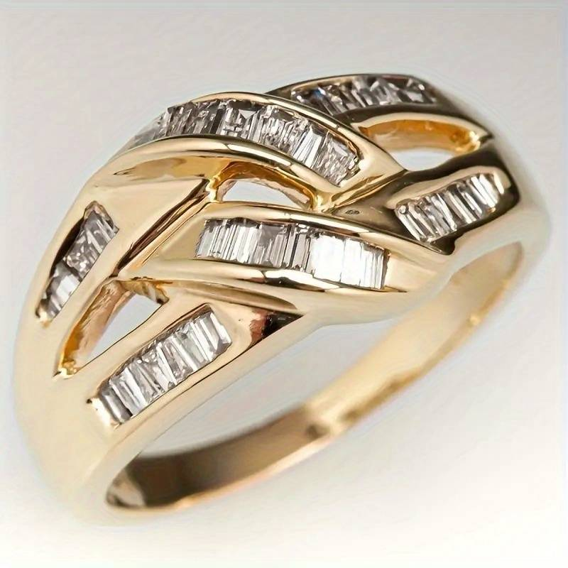 Uregelmæssig Skinnende Vintage Ring