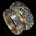 Vintage Par Guld & Sølv Ring
