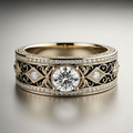 Guldbelagt Vintage Ring med Krystal