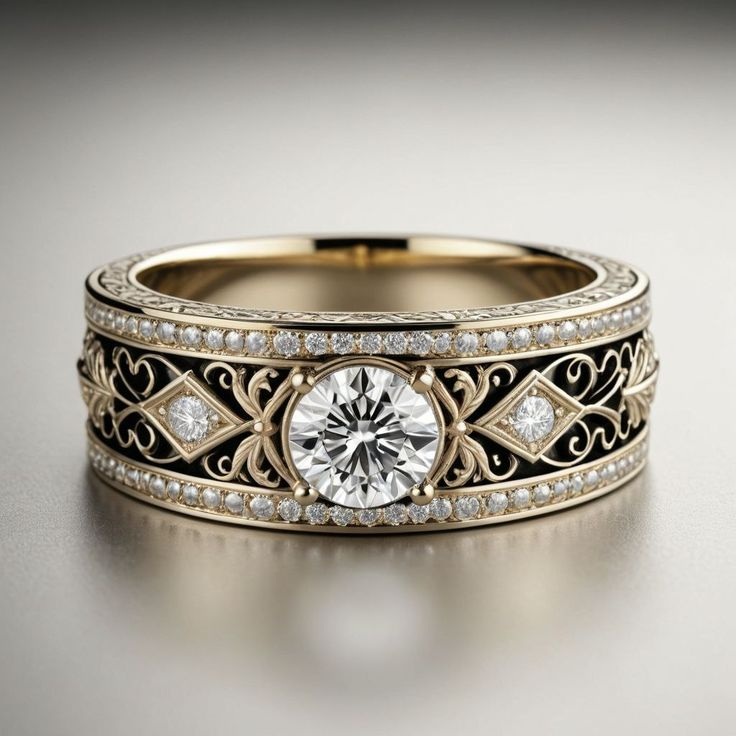 Guldbelagt Vintage Ring med Krystal
