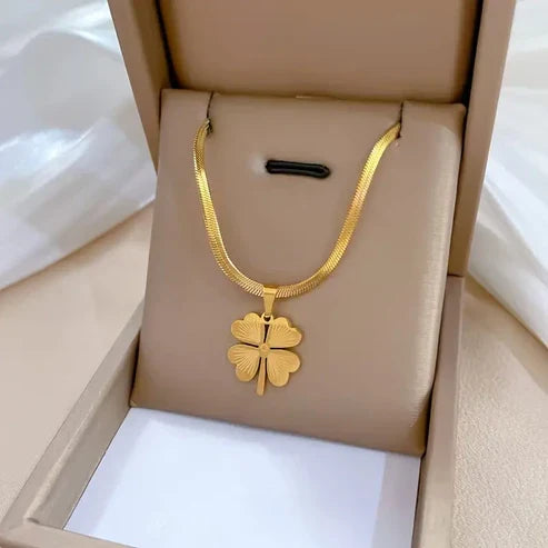 Klover Guld Halskæde