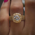 Lagdet Elegant Zirkonia Guld Ring